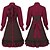 economico Vestiti-Gothic Lolita Punk &amp; Gotico Steampunk Vestito Manica a Vescovo Con Volant Blocco di colori Collo ripiegato Costume Per donna Fantasia Stile Steampunk Performance Mascherata Adulti Vestito