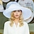 Χαμηλού Κόστους Καπέλα για Πάρτι-καπέλα μπολ με ίνες / cloche καπέλο κουβάς καπέλο δισκέτα καπέλο γάμου τσαγιού κομψός γάμος με φλοράλ καθαρό χρώμα κάλυμμα κεφαλής