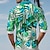 tanie Męska koszula hawajska-liść motyla tropikalny męski kurort hawajska koszula z nadrukiem 3D zapinana na guziki letnia koszula z krótkim rękawem wakacje odzież na co dzień od S do 3XL