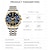 Недорогие Кварцевые часы-Poedagar мужские кварцевые часы модные повседневные деловые наручные часы с фазой луны светящийся календарь хронограф стальные часы