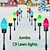 cheap Pathway Lights &amp; Lanterns-C9 Christmas Pathway Lights 12 LED Bulbs Stake Lights Multicolor Outdoor Walkway Lights Green Wire Connectable for Holiday Commercial Christmas Yard Garden Lawn
