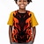ieftine tricouri 3d pentru băieți-Băieți 3D foc Tricou Cămașă Manșon scurt Tipărire 3D Vară Activ Sport Modă Poliester Copii 3-12 ani Stil Nautic În aer liber Casual Zilnic Fit regulat