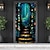 Недорогие Дверные чехлы-Волшебный лес дверные покрытия фреска декор дверной гобелен дверной занавес украшение фон дверной баннер съемный для входной двери в помещении и на открытом воздухе украшения для дома и комнаты