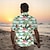 baratos Camisa havaiana masculina-Flamingos masculino resort havaiano 3d impresso camisa botão até manga curta verão praia camisa férias uso diário s a 3xl