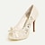 ieftine Pantofi de Mireasă-Pentru femei pantofi de nunta Pantofi de mireasa Funde Toc Stilat Pantofi vârf deschis Elegant Dantelă Loafer Negru Alb Cristal