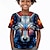 ieftine tricouri 3d pentru băieți-Băieți 3D Lup Tricou Cămașă Manșon scurt Tipărire 3D Vară Activ Sport Modă Poliester Copii 3-12 ani Stil Nautic În aer liber Casual Zilnic Fit regulat