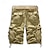 cheap Cargo Shorts-Men&#039;s Cargo Shorts Shorts Hiking Shorts Leg Drawstring 6 Pocket Plain Comfort Lightweight Outdoor Daily Going out Cotton Blend Fashion Streetwear Black Army Green