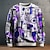 cheap Men&#039;s 3D Sweatshirts-Graffiti Men&#039;s Street 3D Printed Pullover Sweatshirt Holiday Vacation Going out Sweatshirts Yellow Purple Crew Neck Print Spring &amp;  Fall Designer Hoodie Sweatshirt