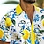 levne Pánská havajská košile-citron tropické pánské letovisko havajská košile s 3D potiskem knoflíky s krátkým rukávem letní plážová košile dovolená denní nošení s až 3xl