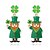billige Cosplay til hverdagen, hettegensere og t-skjorter-St. Patrick&#039;s Day kløver irsk T-skjorte Strømpe Øreringer Klassisk Graphic Strømper Øredobber T-Trøye Til Dame Voksne 3D-utskrift Fritid / hverdag