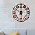 abordables decoración de pared de metal-Reloj de pared grande con pilas, analógico, silencioso, redondo, decorativo, sin tictac, para cocina, oficina, restaurante, cafetería, decoración, 60 cm