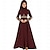Недорогие Национальная мусульманская одежда в арабском стиле-Жен. Платья Абайя Дубай исламский Арабский арабский Мусульманин Рамадан Вышивка Взрослые Платье