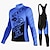 cheap Men&#039;s Clothing Sets-21Grams Men&#039;s Cycling Jersey with Bib Tights Long Sleeve Mountain Bike MTB Road Bike Cycling Blue Orange Green Graphic Bike Clothing Suit 3D Pad Breathable Moisture Wicking Quick Dry Back Pocket