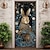 Недорогие Дверные чехлы-Цветочный кролик дверные покрытия дверной гобелен дверной занавес украшение фон дверной баннер для входной двери фермерский дом праздничный декор поставки