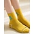 abordables calcetines9-5 pares de calcetines de mujer para el trabajo diario vacaciones color sólido algodón deportivo simple elástico lindo calcetines
