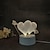 economico Luci notturne 3D-Lampada da comodino per camera da letto con luce notturna 3D per la cura degli occhi, luce a led, regalo di compleanno, San Valentino