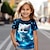 cheap Tops-Girls&#039; 3D Cat Tee Shirts Short Sleeve 3D Print Summer Active Fashion Cute Polyester Kids 3-12 Years Crew Neck Outdoor Casual Daily Regular Fit