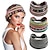 billiga Hårstylingstillbehör-3 st breda boho-pannband för kvinnor och tjejer, elastisk turban-huvudinpackning halkfria hårband för sportyoga och löparpannband 3-pack