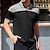 preiswerte Multipack-Mehrfachpackungen 3St Herren Kargen Kurzarm Weiß / Schwarz / Rot Polo Golfhemd Golfpolo Spleißen Farbblock Freizeitskleidung Urlaub Polyester Sommer