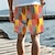 baratos Bermuda de Surf-Geometria resort masculino 3d impresso calções de banho calções de banho cintura elástica cordão com forro de malha aloha estilo havaiano férias praia s a 3xl