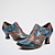 Χαμηλού Κόστους Γυναικεία Τακούνια-Γυναικεία Τακούνια Γόβες Χειροποίητα Παπούτσια Vintage παπούτσια Πάρτι Καθημερινά Φλοράλ Γατίσιο Τακούνι Τακούνι φαντασίας Στρογγυλή Μύτη Κομψό Βίντατζ Δέρμα Νάιλον ταινία Μπλε