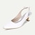 cheap Wedding Shoes-Women&#039;s Wedding Shoes Plus Size Bridal Shoes Bowknot Slingback Heel Pointed Toe Minimalism Satin Elastic Band Black White Ivory