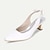 baratos Sapatos de Noiva-Mulheres Sapatos De Casamento Tamanhos Grandes Sapatos de noiva Laço Calcanhar slingback Dedo Apontado Minimalismo Cetim Banda Elástica Preto Branco Marfim