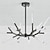 abordables Éclairages pour îlot-suspension led 12/15/18 lumières 105 cm spoutnik design cluster design lustre acrylique industriel noir moderne style nordique blanc chaud couleur de la lumière style nordique chambre salle à manger