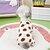 cheap Dog Clothes-Dog Cat Jumpsuit Animal Bear Adorable Animal Dailywear Bed Winter Dog Clothes Puppy Clothes Dog Outfits Breathable White / Red White Costume for Girl and Boy Dog Padded Fabric XS S M L XL