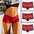 cheap Multipack-Multi Packs 3pcs Women&#039;s Black&amp;White&amp;Wine Shorts Underwear Shorts Pure Color Home Valentine&#039;s Day Polyester Summer
