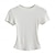 billige Multipack-2-delt t-skjorte dame svart grå ensfarget basic daglig daglig skummet rund hals skinny s