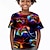 abordables t-shirts 3d pour garçon-Garçon 3D Jeux Tee-shirts Chemise Manche Courte 3D effet Eté Actif Sportif Mode Polyester Enfants 3-12 ans Col Ras du Cou Extérieur Casual du quotidien Standard