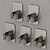 billiga Badrockskrokar-pistol grå mopp vägghängande klämma krok badrum icke stansning multifunktionell vägg rostfritt stål kvast fast hängare