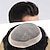 お買い得  人間の髪の毛の部分とToupees-男性用かつら人毛システム交換ファインモノラルかつらポリスキン周り耐久性のある npu モノフィラメントメンズかつら 6 × 8 7 × 9 8 × 10