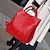 preiswerte Handtaschen und Tragetaschen-Damen-Einkaufstasche, PU-Leder, für den täglichen Einkauf zum Valentinstag, Blume, verstellbar, großes Fassungsvermögen, langlebig, einfarbig, Schwarz, Rot, Hellblau