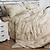 billige Dynetrekk-100% lin dynetrekk putetrekk sett med blomstertrykk naturlig fransk vasket lin myk pustende sengetøysett