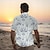 voordelige Hawaiiaans overhemd voor heren-graffiti kaart casual heren resort Hawaiiaans 3D-bedrukt overhemd met knoopsluiting korte mouw zomer strandoverhemd vakantie dagelijks gebruik s tot 3xl