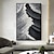 baratos Pinturas Abstratas-grande pintura de onda 3d em preto e branco pintado à mão pintura de gesso 3d de grandes dimensões pintura de textura preta e branca pintura minimalista contemporânea em tela decoração de casa moldura