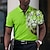 cheap Men&#039;s Button Up Polos-Men&#039;s Polo Shirt Lapel Polo Button Up Polos Golf Shirt Animal Tiger Graphic Prints Turndown Blue-Green Red Blue Orange Green Outdoor Street Short Sleeves Print Clothing Apparel Sports Fashion