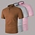 cheap Multipack-Multi Packs 3pcs Men&#039;s Stand Collar Short Sleeve Brown+Grey+Pink Polo Golf Shirt Golf Polo Splice Color Block Daily Wear Vacation Polyester Summer