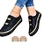 cheap Daily-Women&#039;s Flats Plus Size Platform Sneakers Daily Solid Color Summer Platform Round Toe Casual Faux Leather Lace-up Black White Gold with Silicone Forefoot Pad
