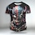 cheap Men&#039;s 3D T-shirts-Graphic Skull Angel &amp; Devil Clown Skulls Outdoor Men&#039;s Subculture Style 3D Print Party Casual Holiday T shirt Red Blue Purple Short Sleeve Crew Neck Shirt Spring &amp; Summer Clothing Apparel Normal