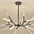 voordelige Eilandlichten-led-hanglamp 12/15/18-lichts 105 cm spoetnik ontwerp clusterontwerp kroonluchter acryl industrieel zwart modern Scandinavische stijl warm wit lichtkleur Scandinavische stijl slaapkamer eetkamer
