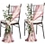 olcso Lakberendezés-esküvői szék dekoráció folyosó pad művirág függő sifon szövettel 2db terrakotta narancs &amp; fekete a ceremónia fogadására virágos rózsakötészeti party kültéri dekoráció