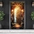 Недорогие Дверные чехлы-Волшебный лес дверные покрытия фреска декор дверной гобелен дверной занавес украшение фон дверной баннер съемный для входной двери в помещении и на открытом воздухе украшения для дома и комнаты