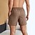billiga simshorts för män-Herr Boardshorts Badshorts Utekväll Helgen Andningsfunktion Snabb tork Ficka Snörning Elastisk midja Randig Kort Gymnastik Ledigt Sportkläder Himmelsblå Brun