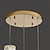 voordelige Eilandlichten-moderne hanglampen keukeneiland verlichting gouden hanglamp, verstelbare moderne kristallen kroonluchter voor eetkamer verlichtingsarmaturen boven tafel (3 licht)