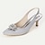 cheap Wedding Shoes-Women&#039;s Wedding Shoes Bling Bling Slingback Sparkling Shoes Bridal Shoes Crystal Kitten Heel Pointed Toe Elegant PU Gleit Ankle Strap White Silver Champagne