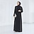 voordelige Arabische moslim-Dames Jurken Abaya Dubai Islamitisch Arabisch Arabisch Moslim Ramadan Effen Kleur Volwassenen Kleding