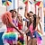 billige Karneval kostymer-regnbue tutu skjørt for kvinner 8 lag organza stoff for pride klubbtøy resitals sceneopptredener bursdager temafester karneval sminke dansefester pride parade pride måned